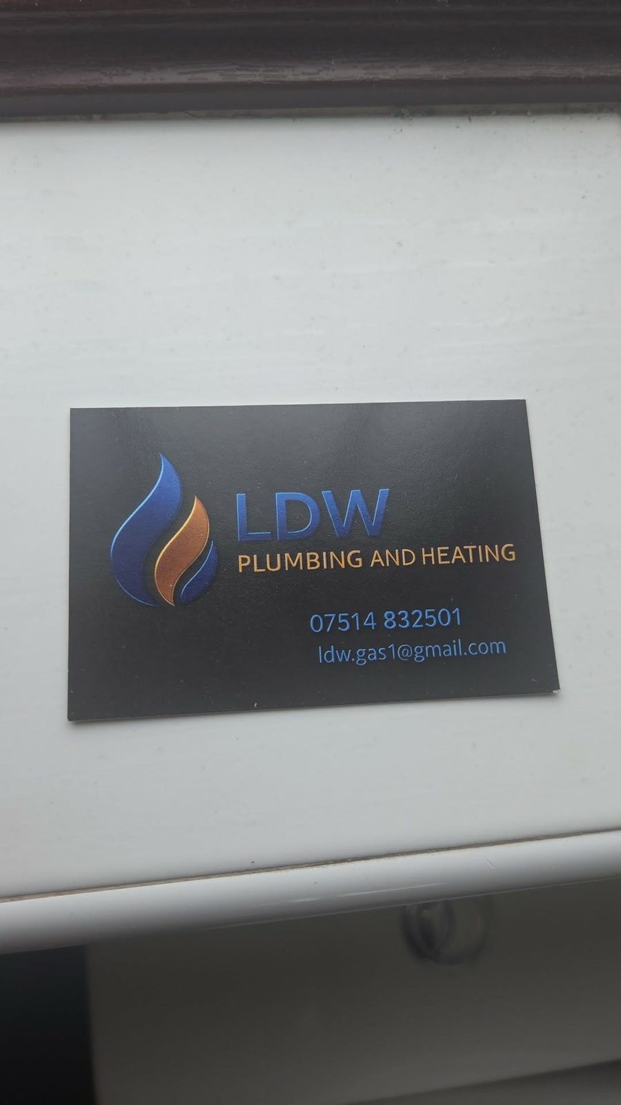 LDW Gas and Plumbing contact card