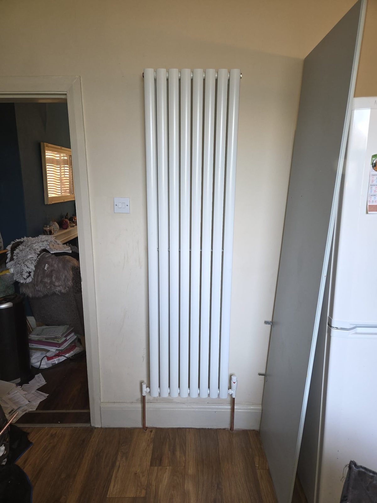 Vertical radiator fitting by LDW Gas and Plumbing